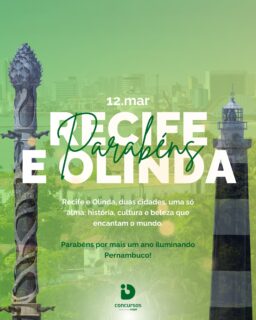 Recife e Olinda, duas cidades, uma só alma: história, cultura e beleza que encantam o mundo. Parabéns por mais um ano iluminando Pernambuco! 🎉🌊