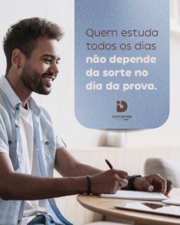 Quem estuda todos os dias não depende da sorte no dia da prova.

A aprovação não acontece por acaso. Ela é resultado de disciplina, constância e da decisão de continuar, mesmo quando o caminho parece difícil.

Cada hora de estudo é um passo a mais em direção ao seu objetivo. Continue. O seu esforço de hoje pode ser a conquista de amanhã.

ID Concursos. Processos seletivos conduzidos com transparência, seriedade e credibilidade.