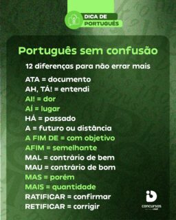Português tem detalhes que parecem pequenos, mas podem mudar completamente o sentido de uma frase. 👀📚
Você sabe diferenciar “mas” de “mais”, “mal” de “mau” ou usar corretamente os quatro porquês?
Salve este post para consultar sempre que bater aquela dúvida. E compartilhe com quem também vive perguntando: “é junto ou separado?” 😅
Conhecimento também se constrói nos detalhes. 💡